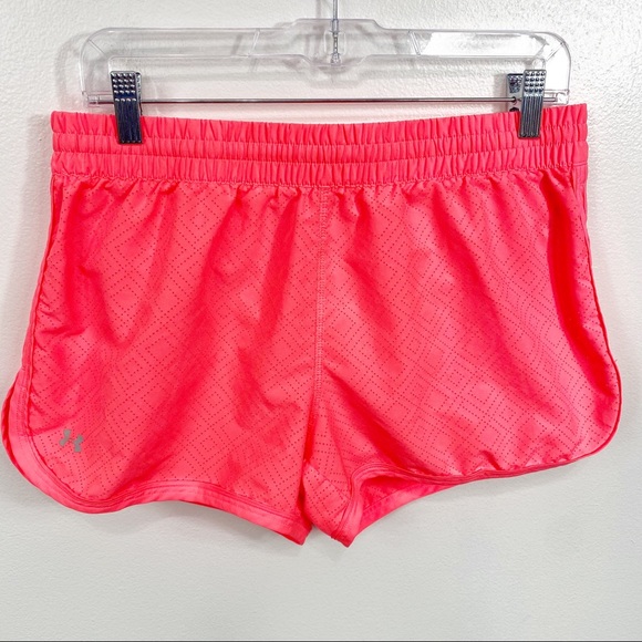 Under Armour Pants - Under Armour Neon Pink Perforated Running Shorts M